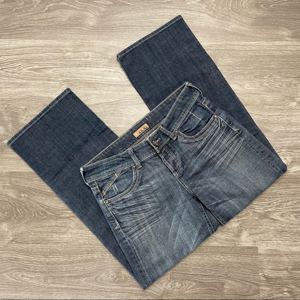 Nordstrom See Thru Soul Cropped Wide Leg Distressed Jeans Size 28